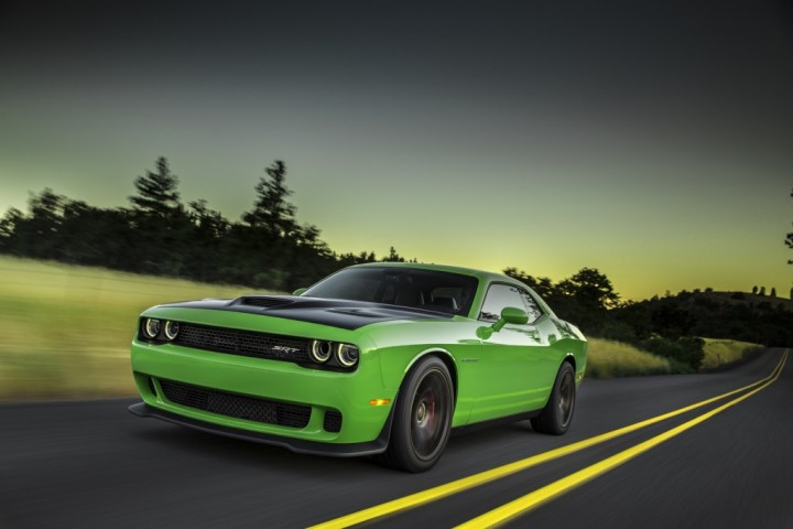 2015-dodge-challenger-srt-hellcat-front-three-quarter-in-motion